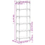 bogreol 6 hylder 60x30x188 cm konstrueret træ brunt eg