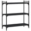 bogreol med 3 hylder 80x30x86 cm konstrueret træ sort