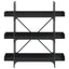 bogreol med 3 hylder 100x33x108,5 cm konstrueret træ sort