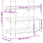 bogreol med 3 hylder 100x33x108,5 cm konstrueret træ sonoma-eg