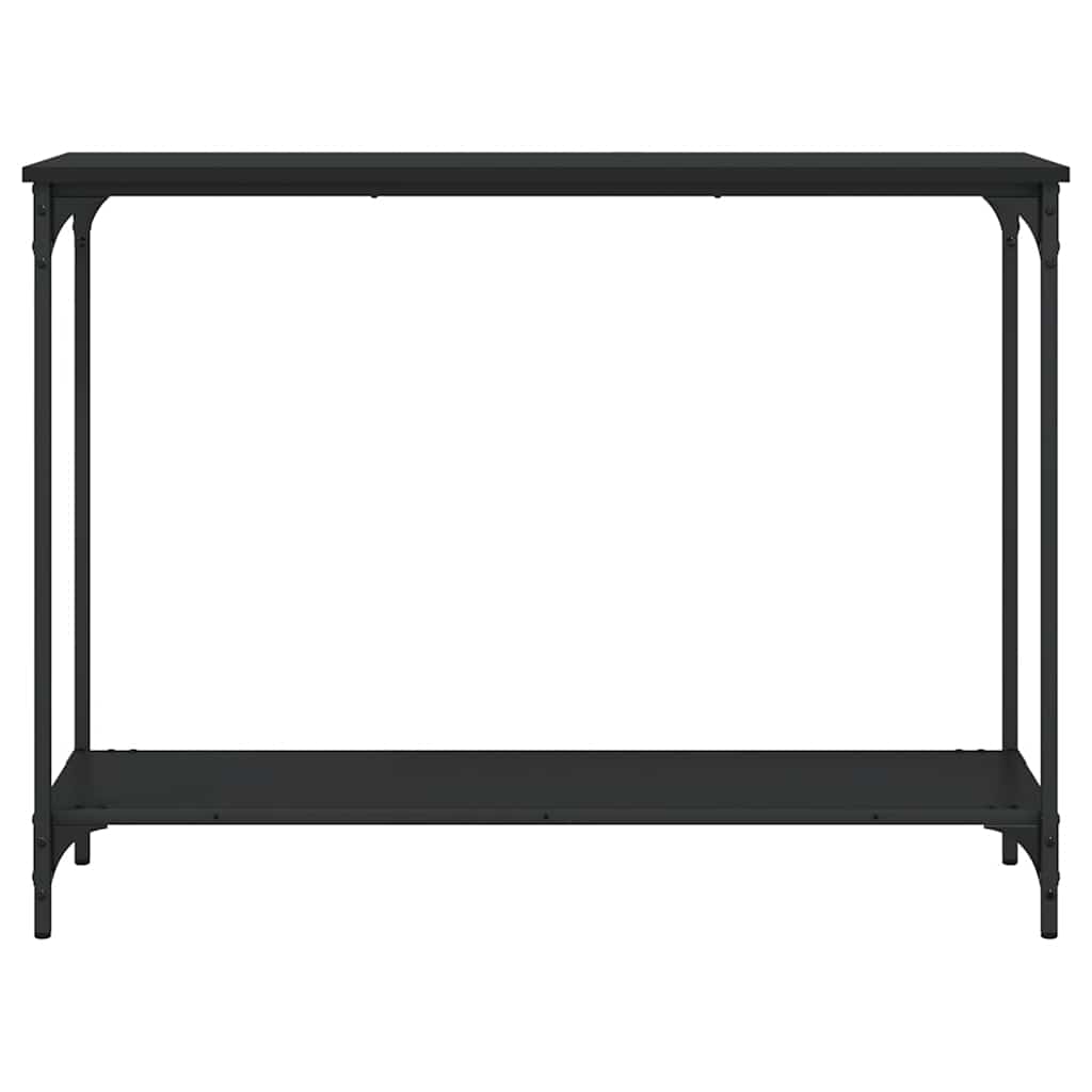 konsolbord 101x30,5x75 cm konstrueret træ sort