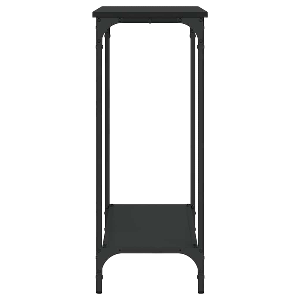 konsolbord 101x30,5x75 cm konstrueret træ sort