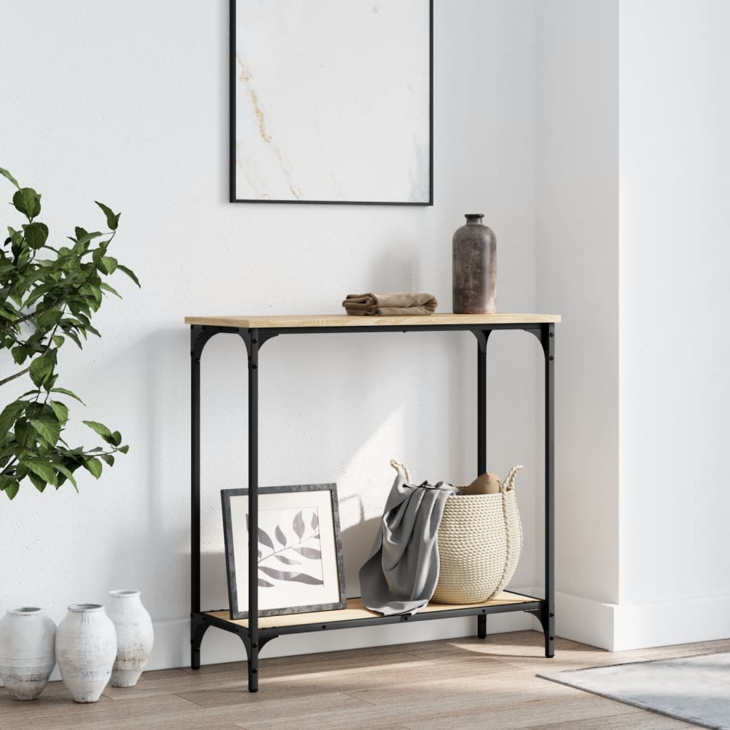 konsolbord Sonoma eg 75x30,5x75 cm konstrueret træ