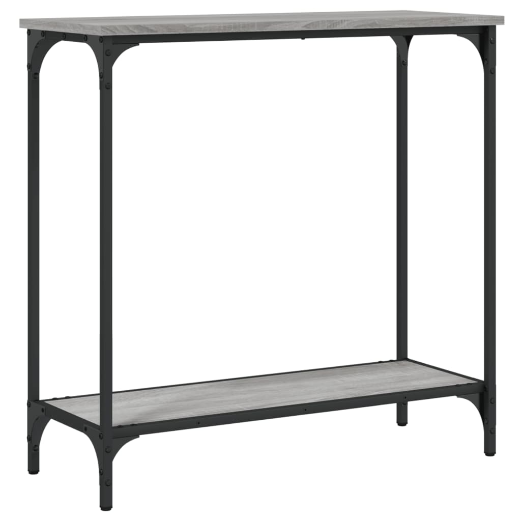 konsolbord 75x30,5x75 cm konstrueret træ grå sonoma-eg