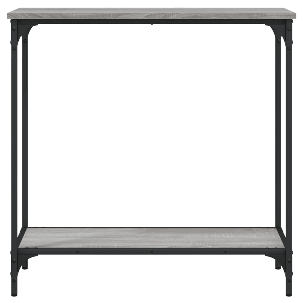 konsolbord 75x30,5x75 cm konstrueret træ grå sonoma-eg