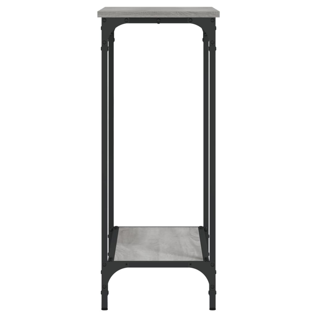 konsolbord 75x30,5x75 cm konstrueret træ grå sonoma-eg