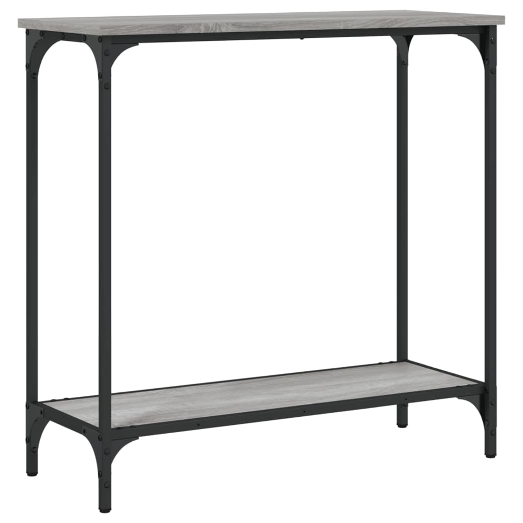 konsolbord 75x30,5x75 cm konstrueret træ grå sonoma-eg