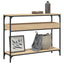 konsolbord med hylde sonoma eg 100x29x75cm konstrueret træ