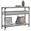 konsolbord med hylde 100x29x75 cm konstrueret træ grå sonoma-eg