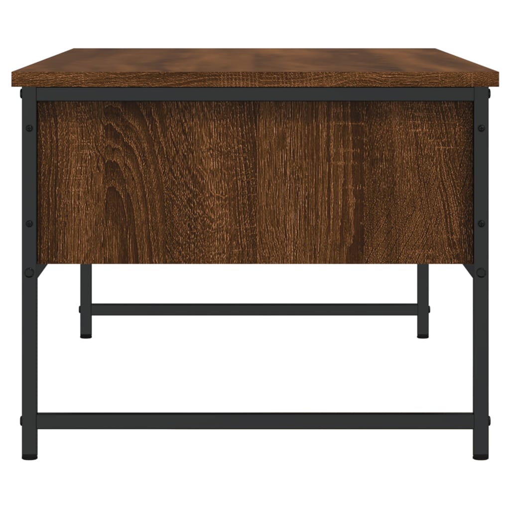 sofabord 101x49x39,5 cm konstrueret træ brun egetræsfarve