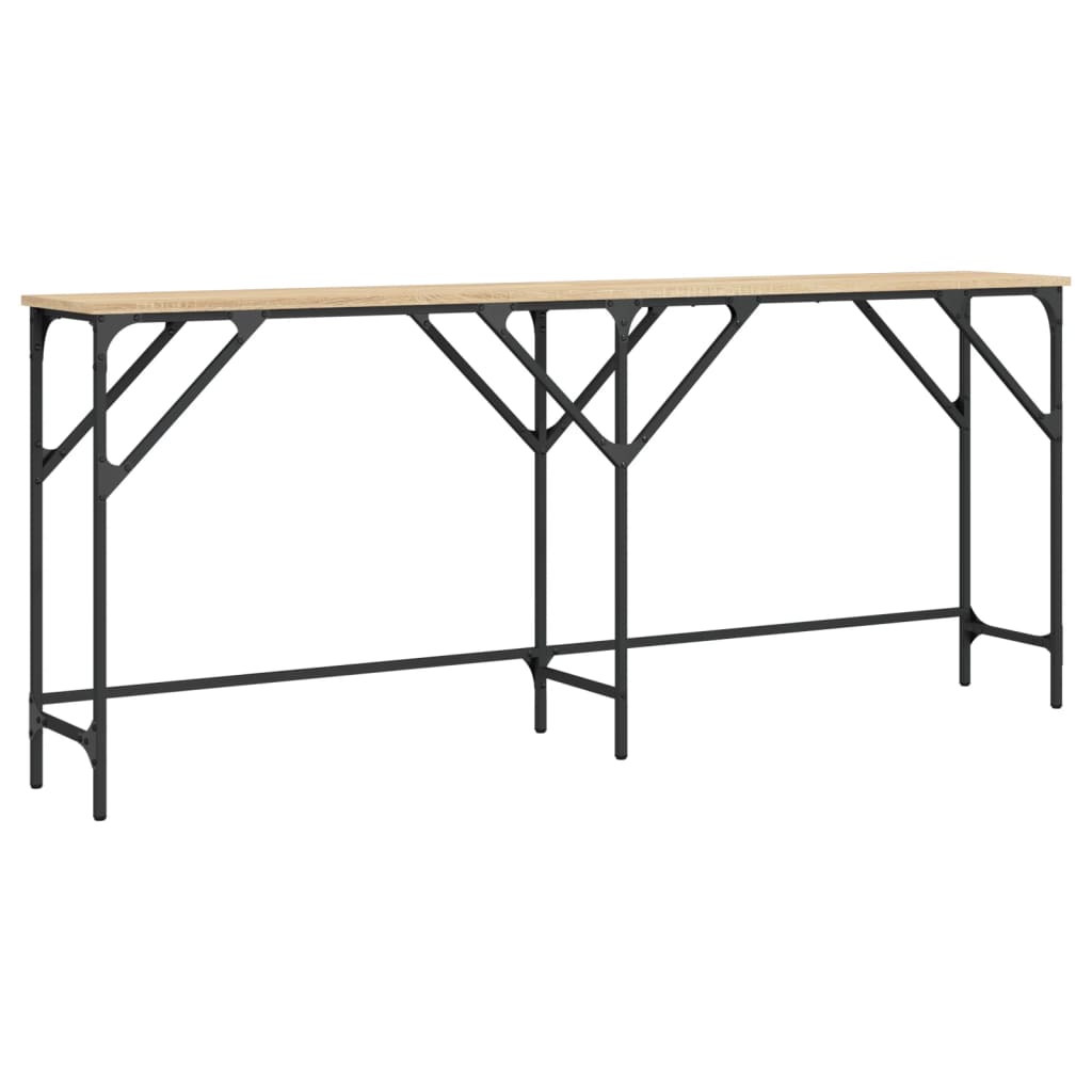 konsolbord 180x29x75 cm konstrueret træ sonoma-eg
