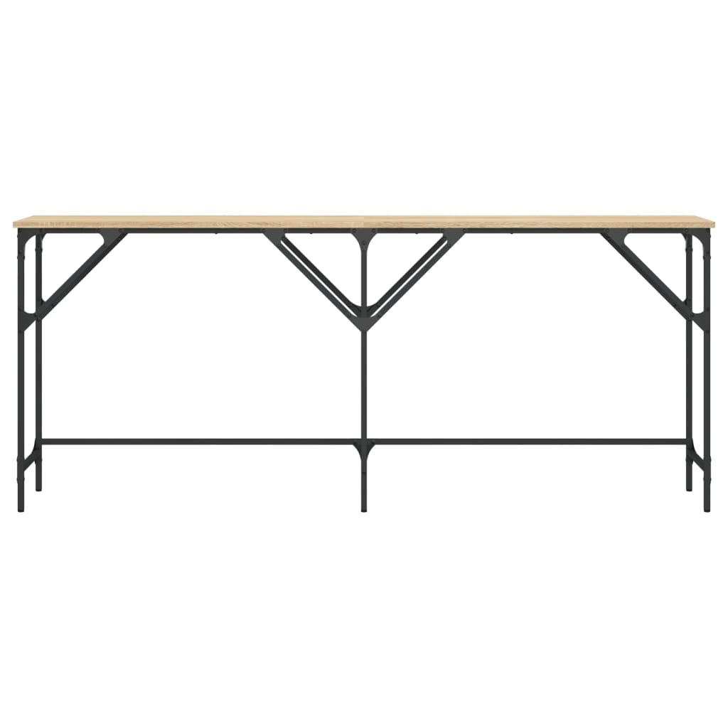 konsolbord 180x29x75 cm konstrueret træ sonoma-eg