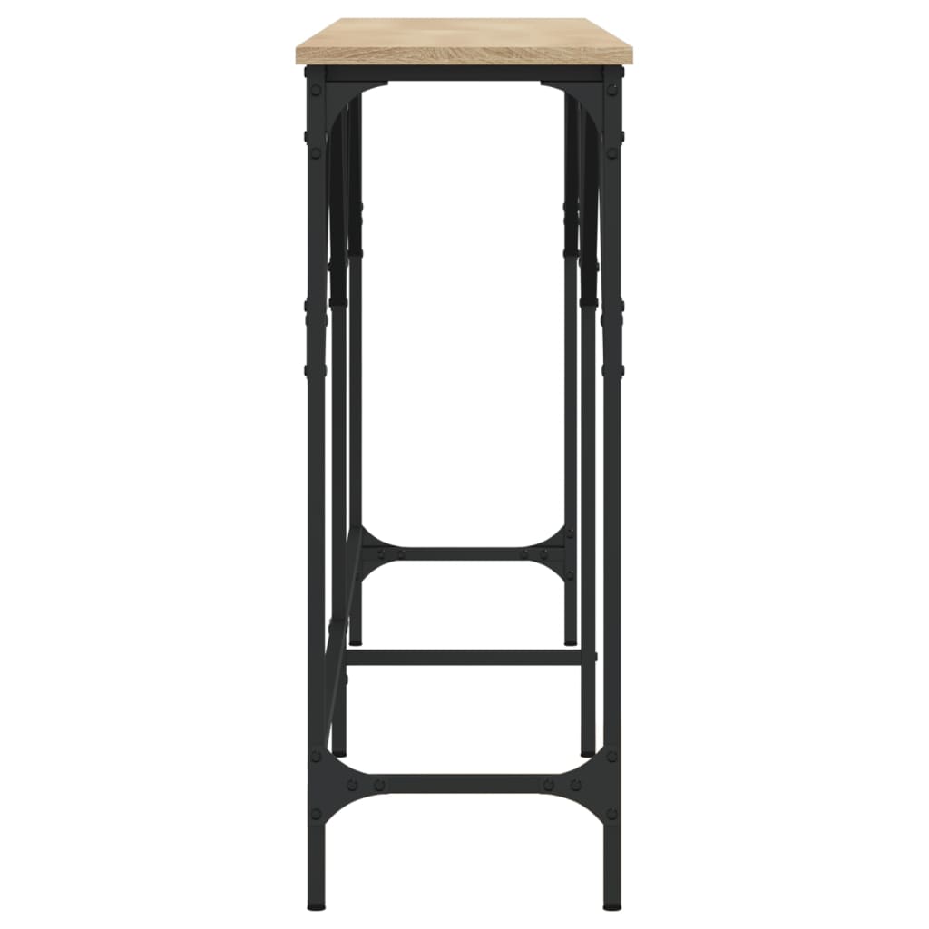 konsolbord 180x29x75 cm konstrueret træ sonoma-eg