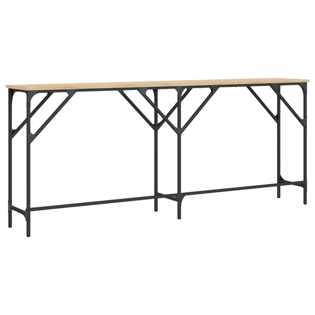 konsolbord 180x29x75 cm konstrueret træ sonoma-eg