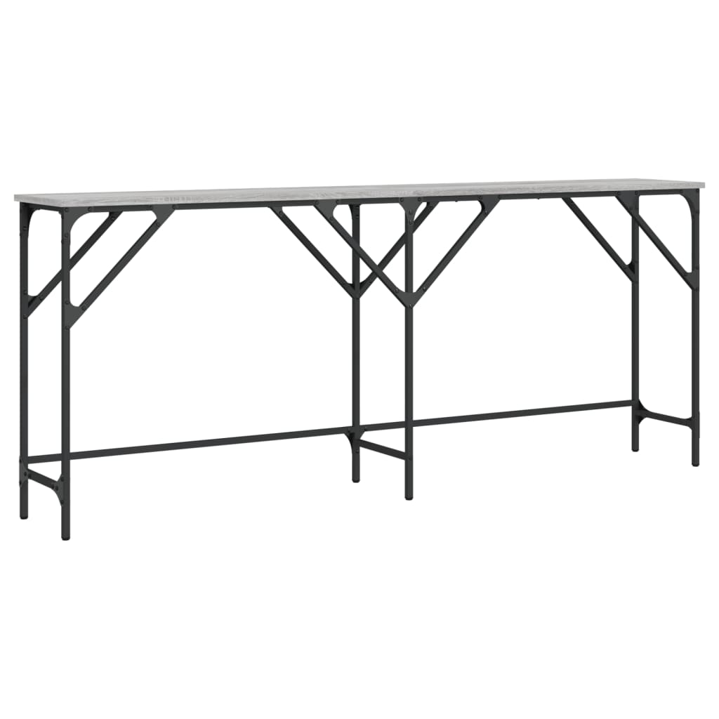 konsolbord 180x29x75 cm konstrueret træ grå sonoma-eg