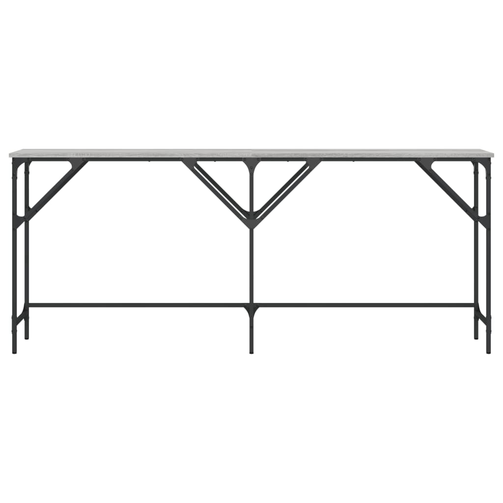 konsolbord 180x29x75 cm konstrueret træ grå sonoma-eg