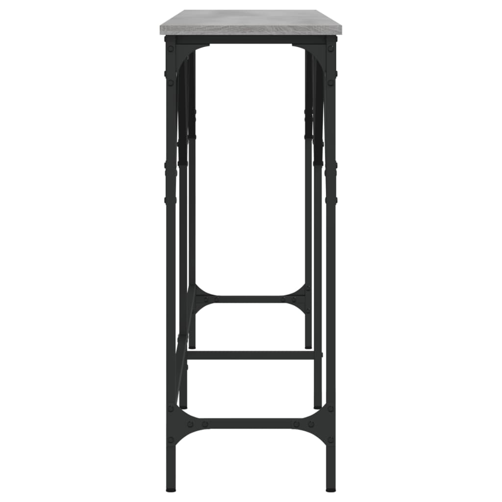 konsolbord 180x29x75 cm konstrueret træ grå sonoma-eg