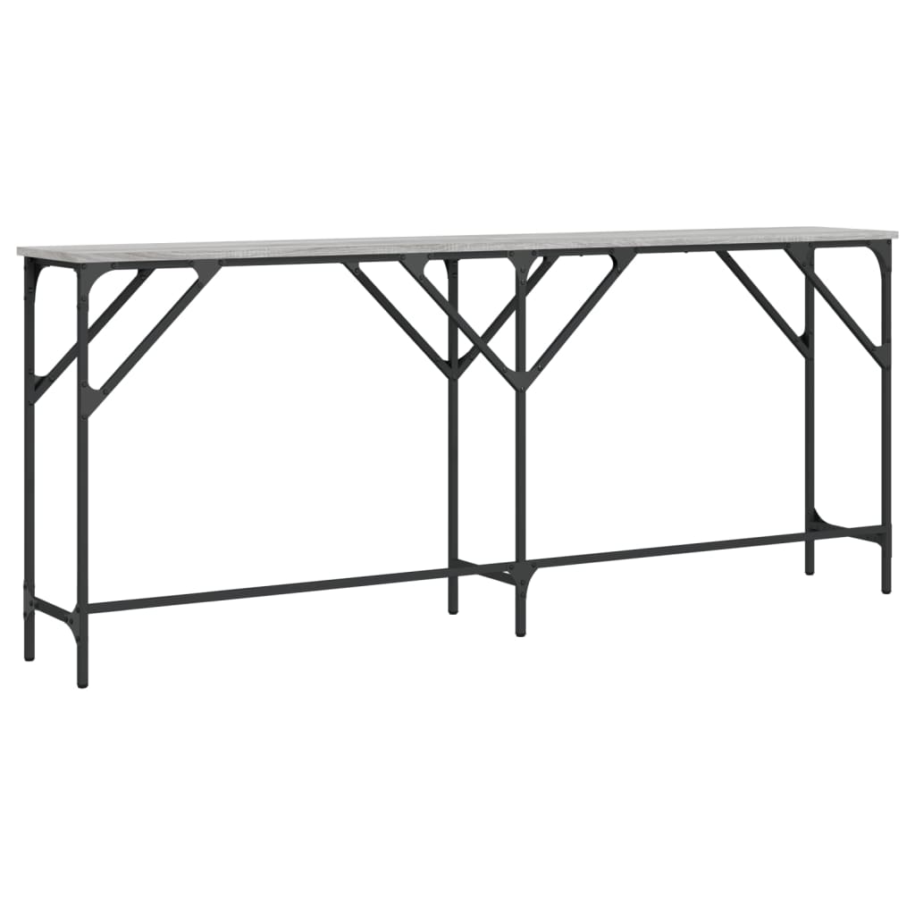 konsolbord 180x29x75 cm konstrueret træ grå sonoma-eg