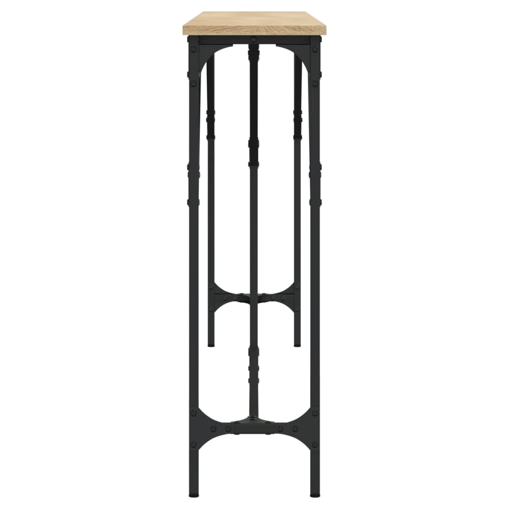 konsolbord 180x23x75 cm konstrueret træ sonoma-eg