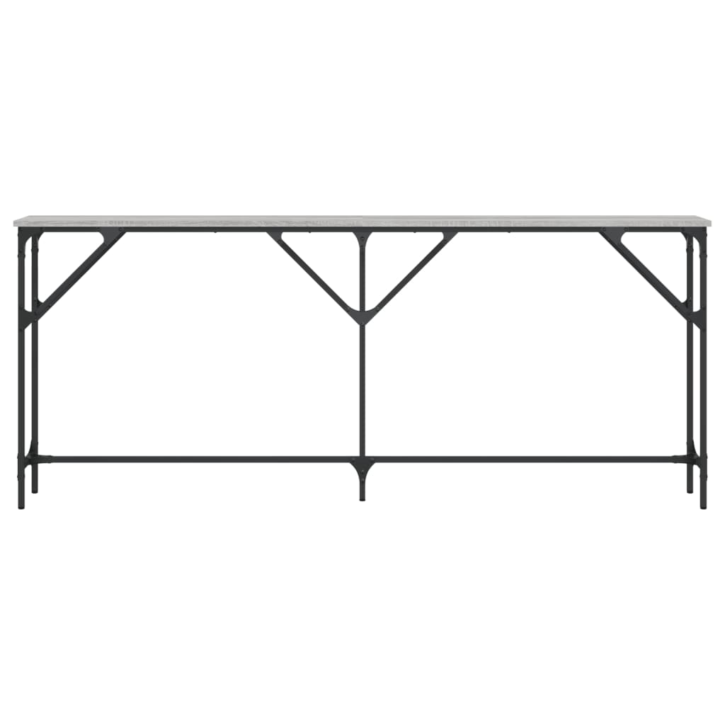 konsolbord 180x23x75 cm konstrueret træ grå sonoma-eg