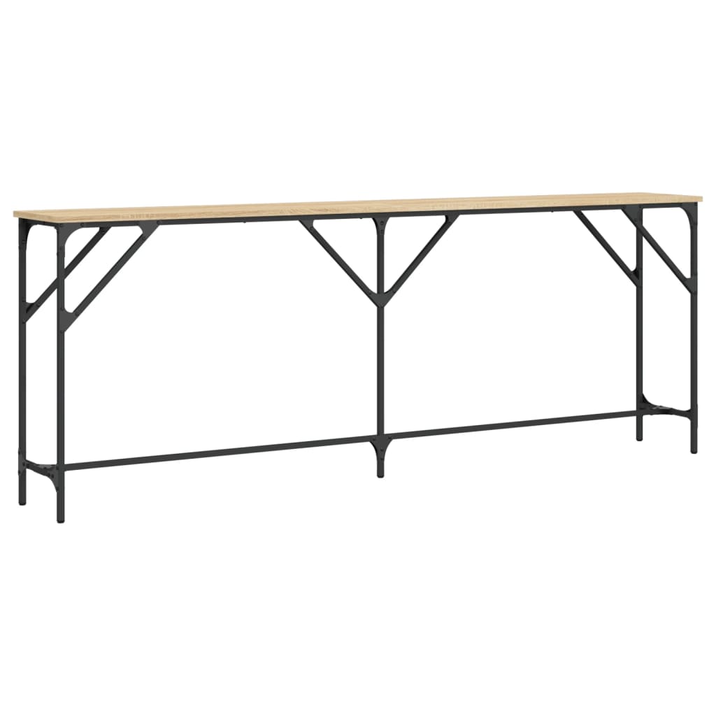konsolbord 200x29x75 cm konstrueret træ sonoma-eg
