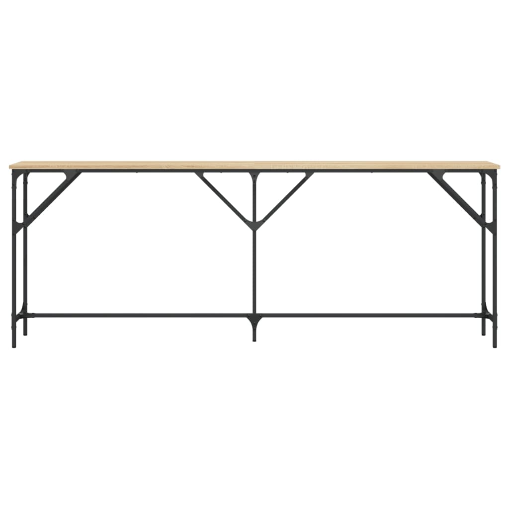 konsolbord 200x29x75 cm konstrueret træ sonoma-eg