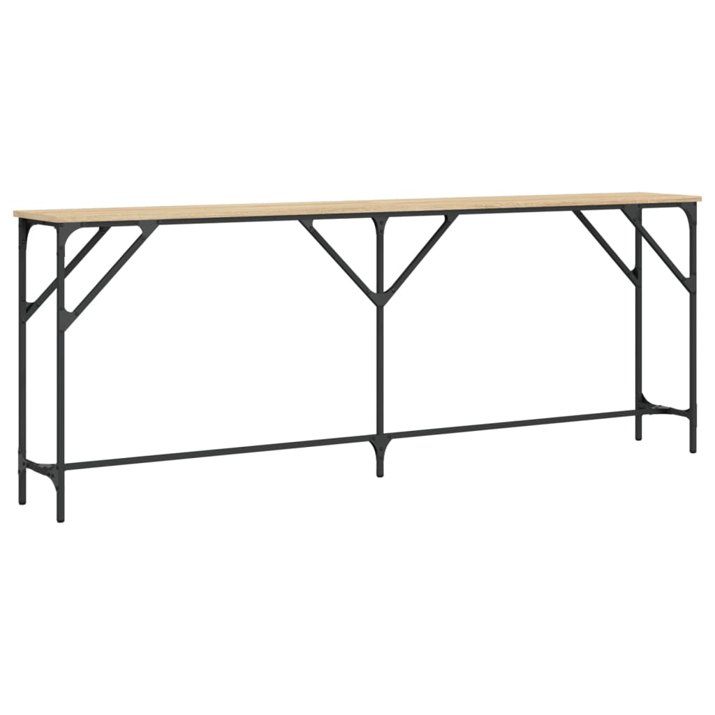 konsolbord 200x29x75 cm konstrueret træ sonoma-eg