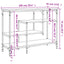 konsolbord med hylder 100x35x75 cm sonoma-eg