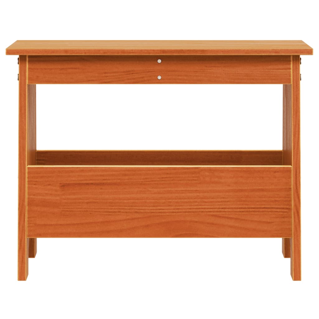 entrébænk 60x28x45 cm massivt fyrretræ gyldenbrun