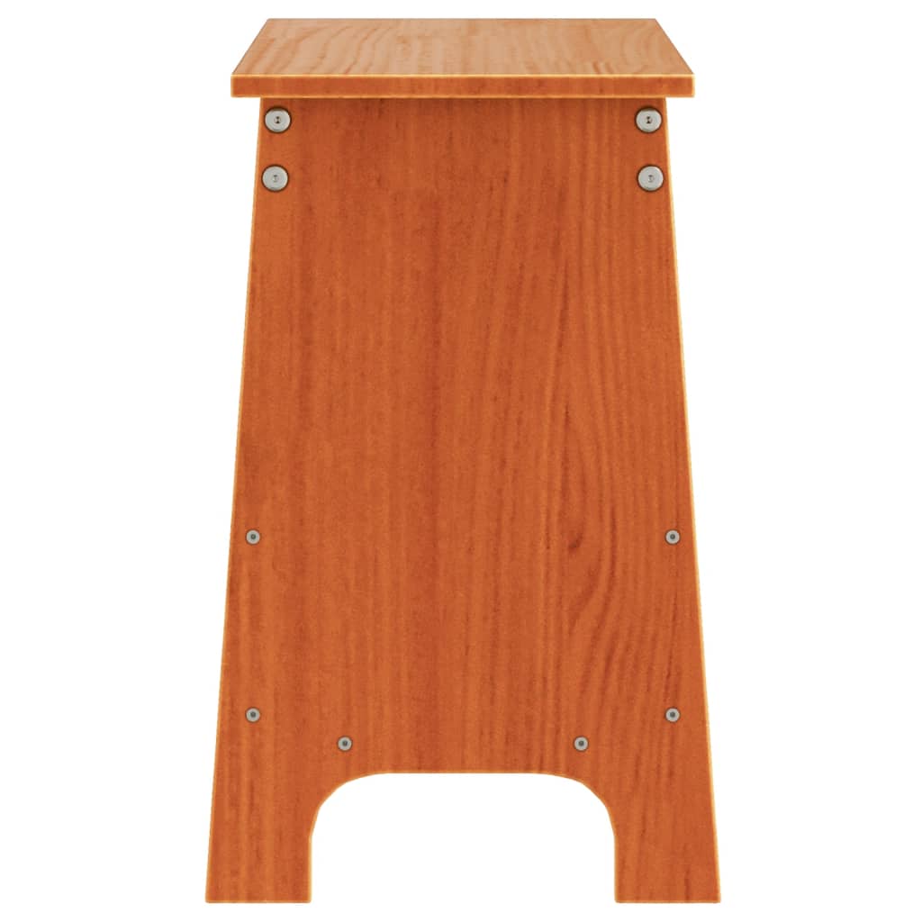 entrébænk 60x28x45 cm massivt fyrretræ gyldenbrun