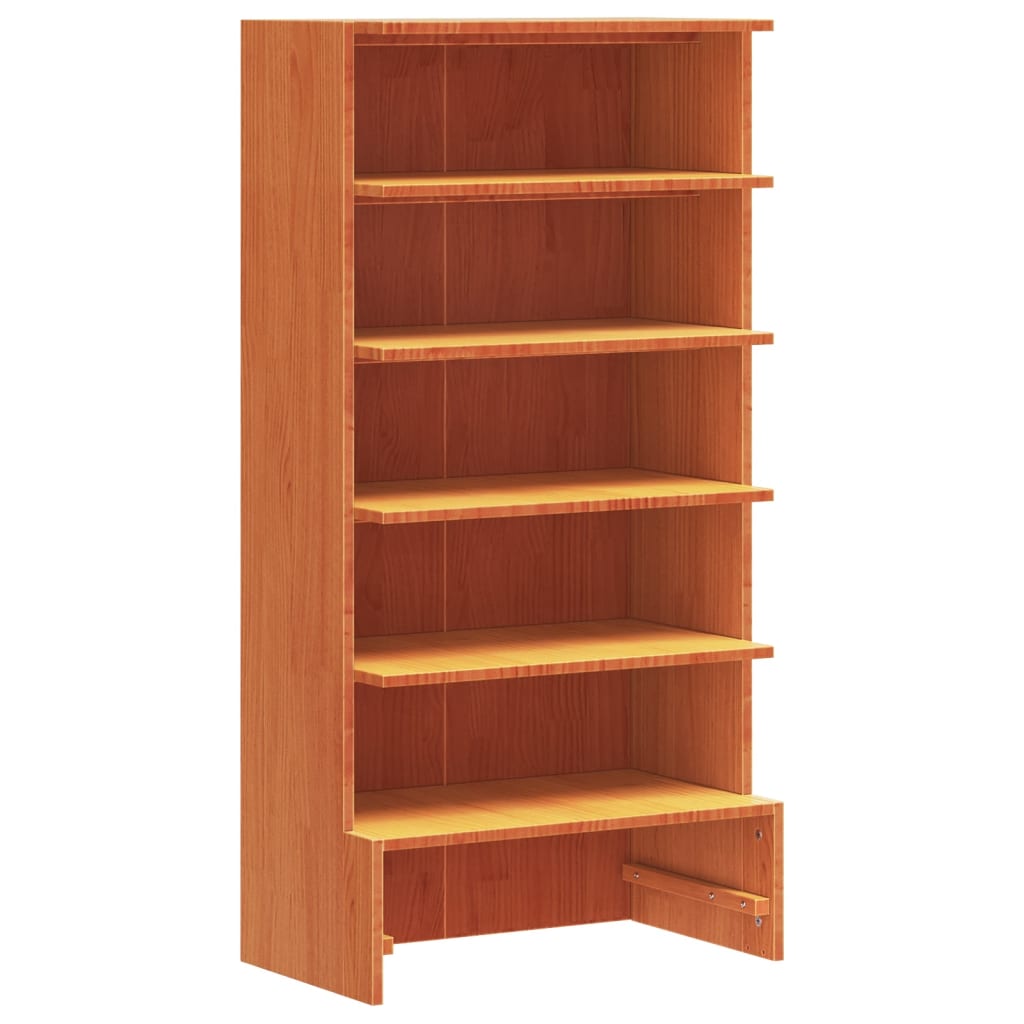 skoreol 52x30x104 cm massivt fyrretræ gyldenbrun