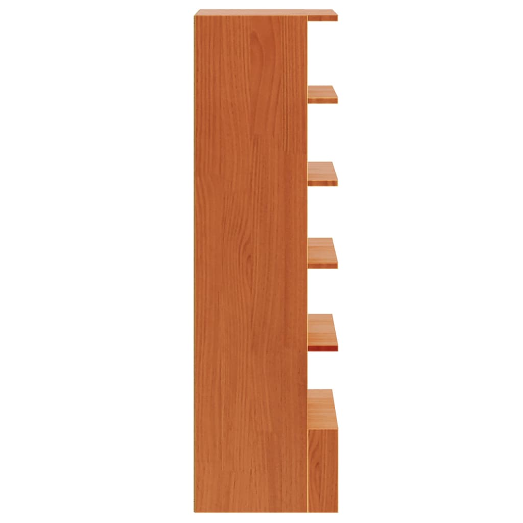 skoreol 52x30x104 cm massivt fyrretræ gyldenbrun