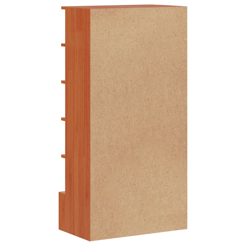 skoreol 52x30x104 cm massivt fyrretræ gyldenbrun