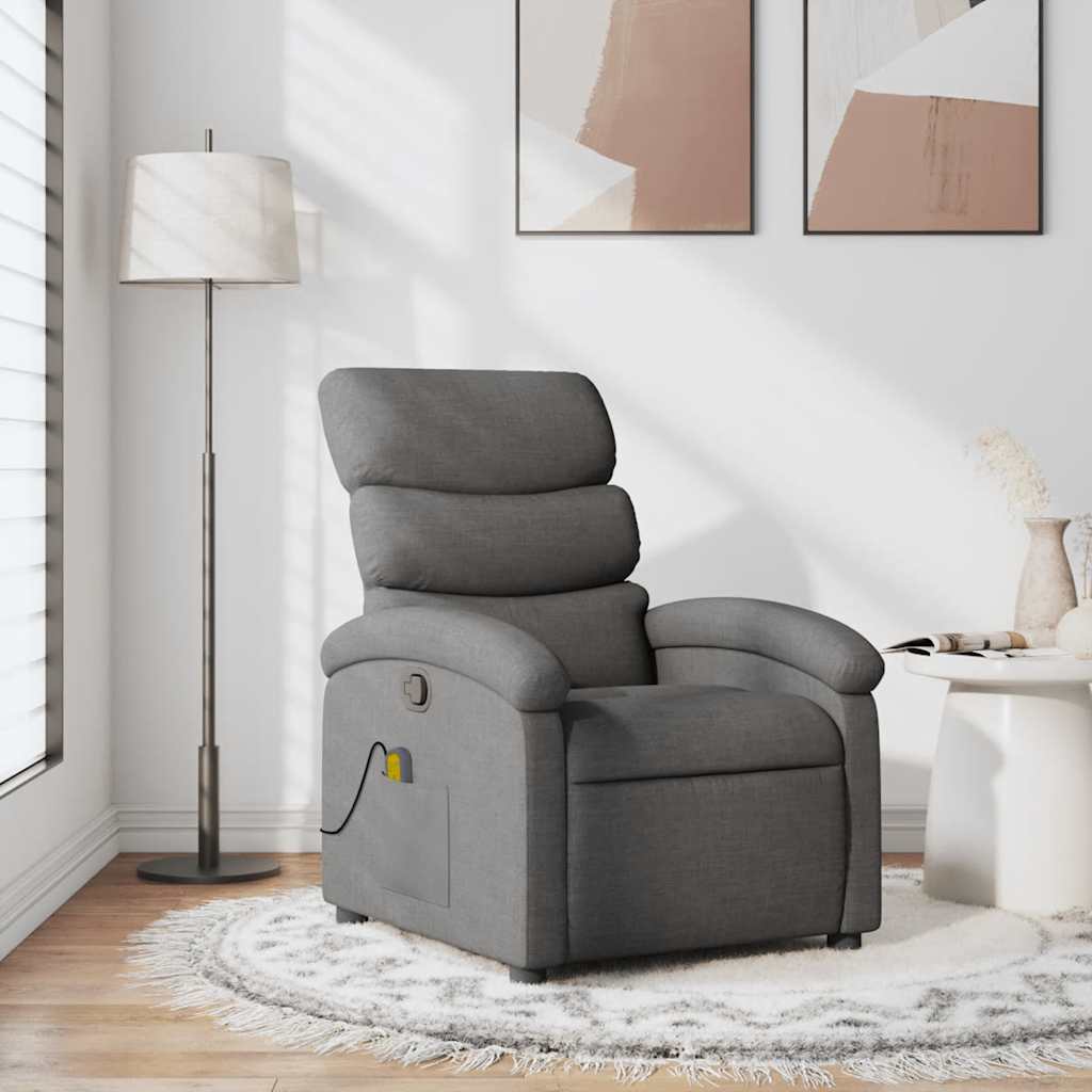massagestol stof mørkegrå