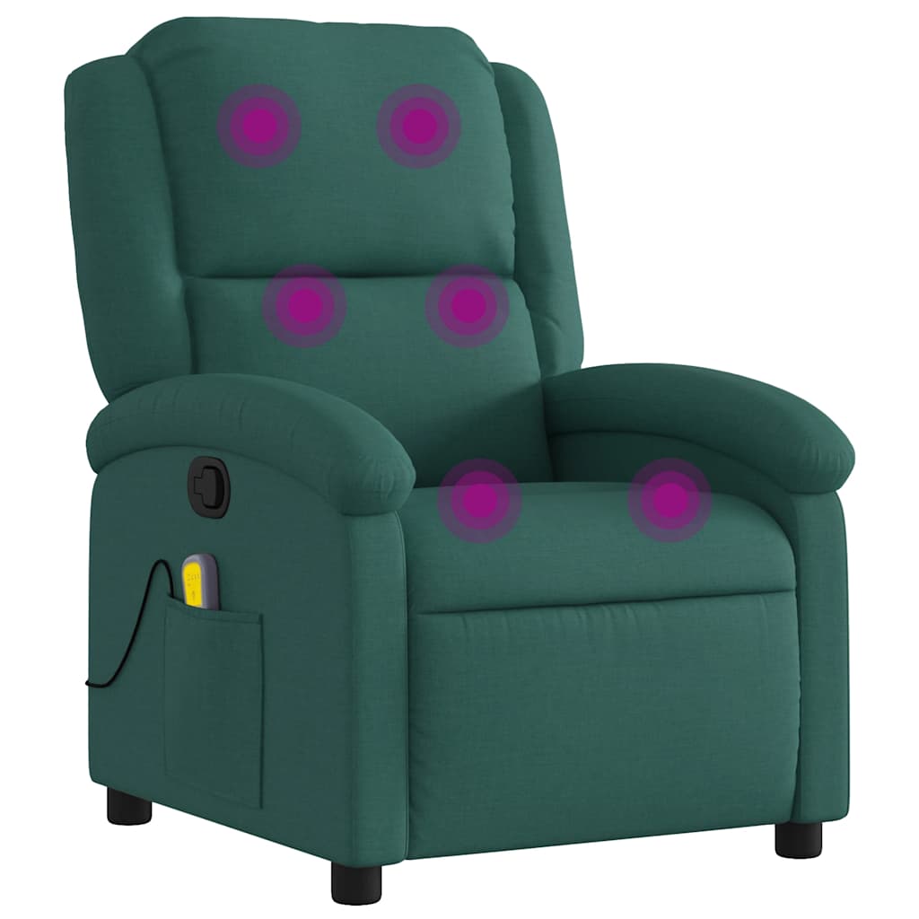 massagestol stof mørkegrøn