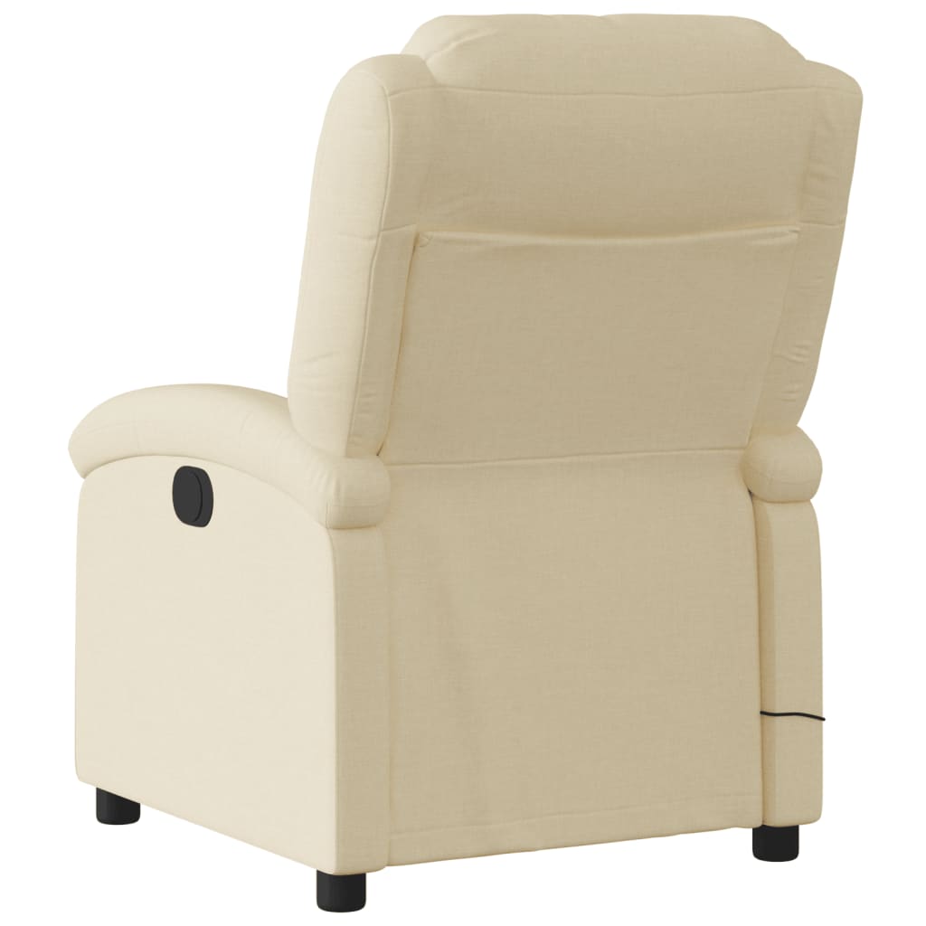 massagestol stof cremefarvet