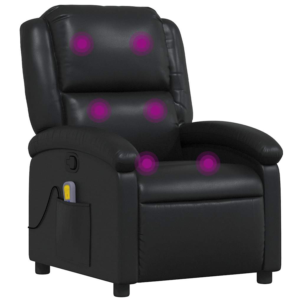 massagestol kunstlæder sort