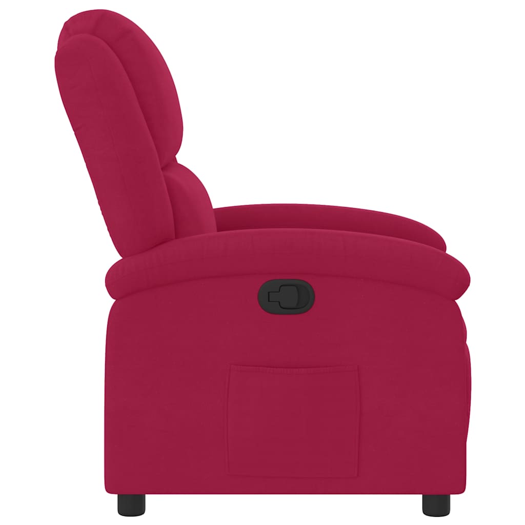 lænestol velour vinrød