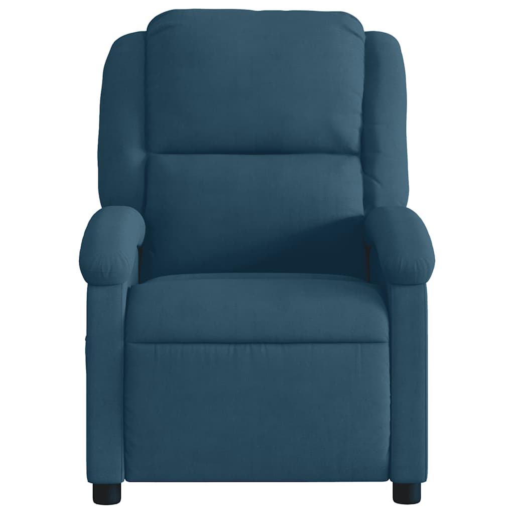 lænestol velour blå