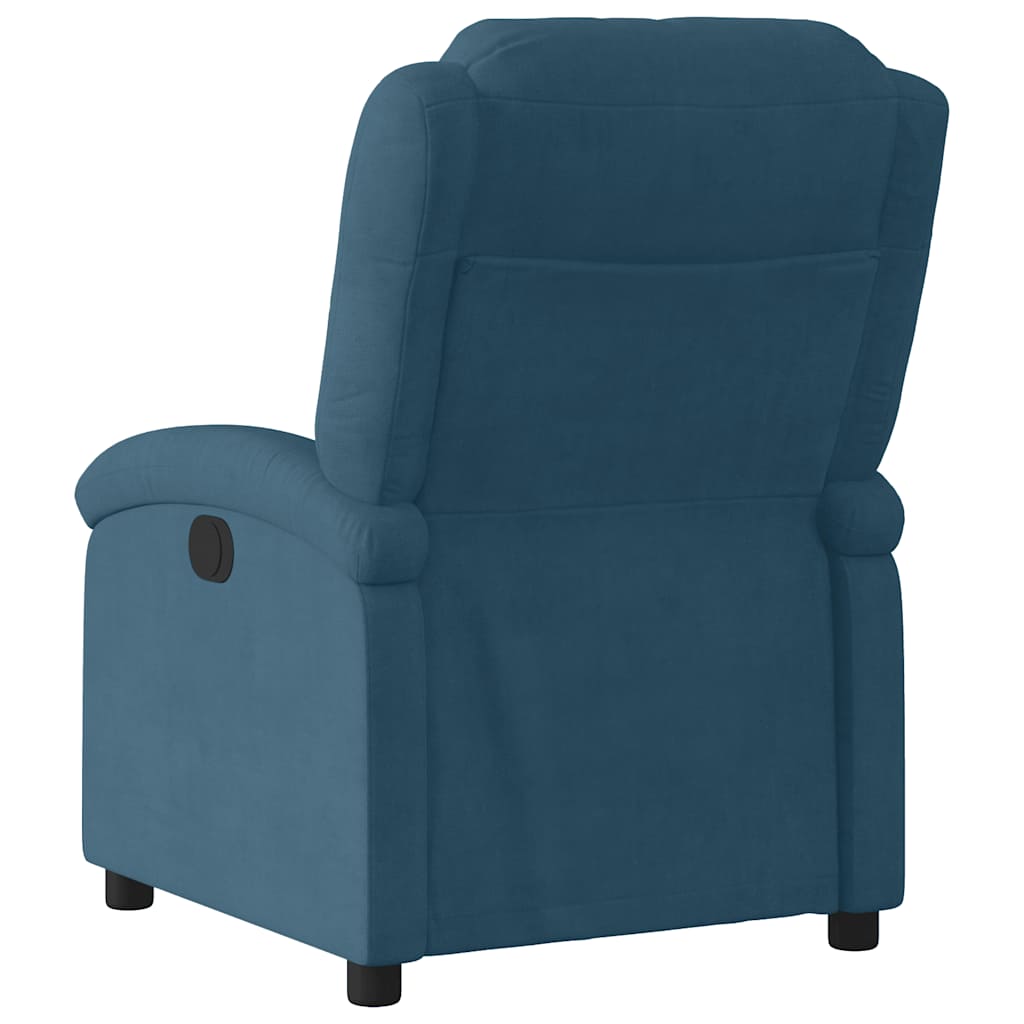 lænestol velour blå
