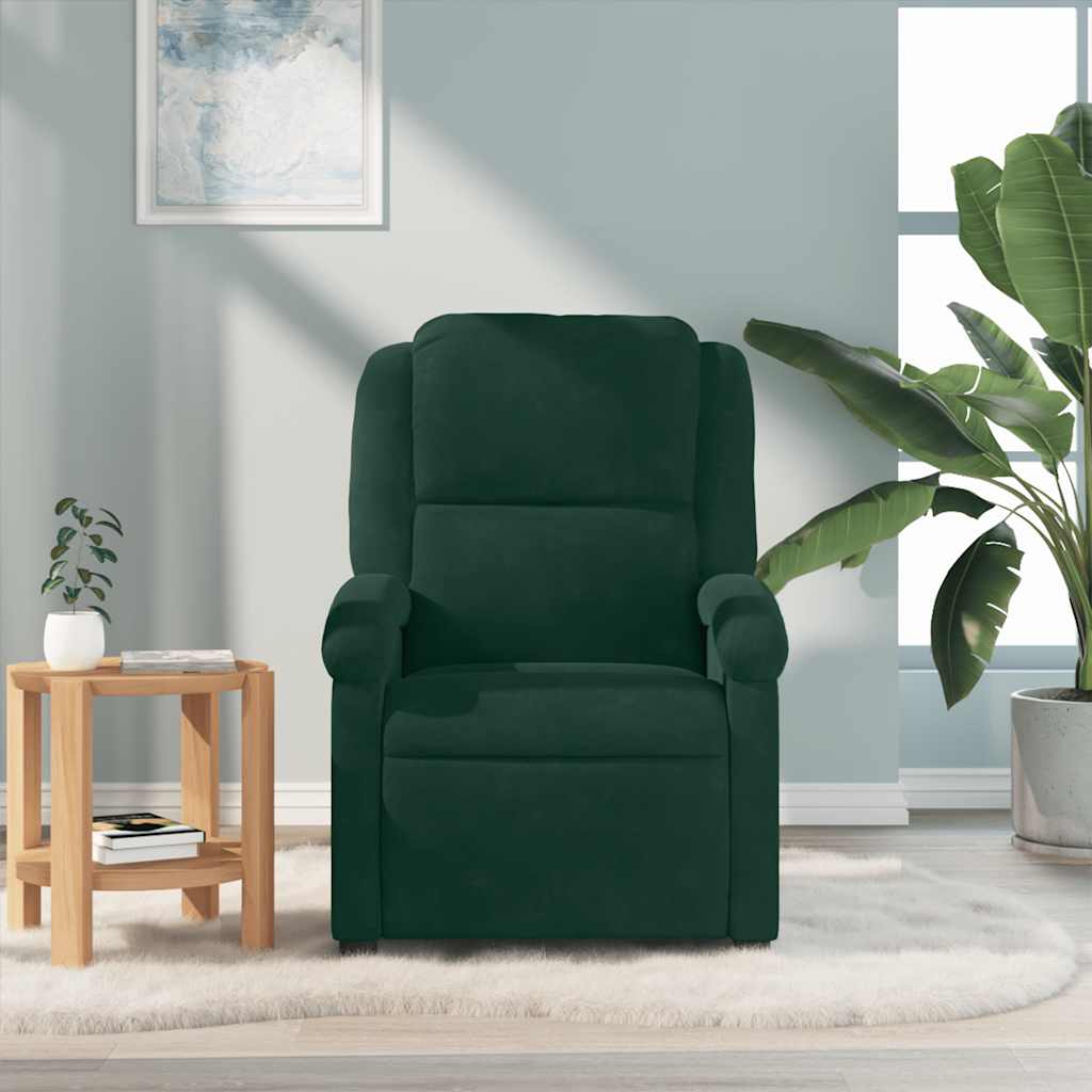 massagestol velour mørkegrøn