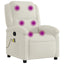 massagestol velour cremefarvet