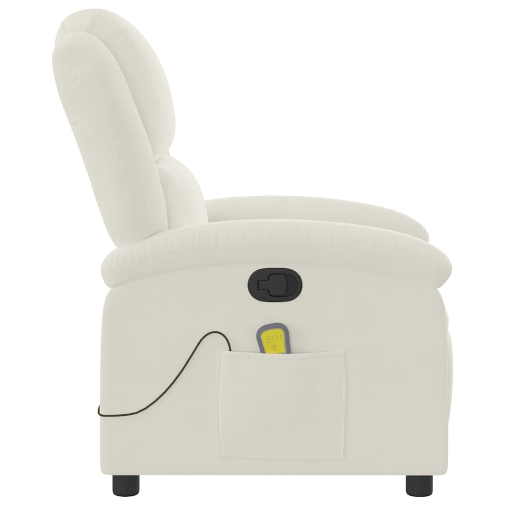 massagestol velour cremefarvet