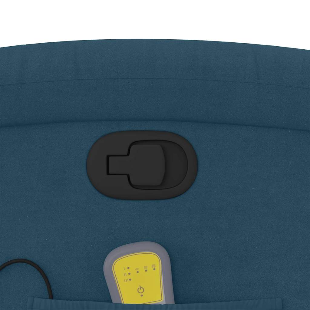 massagestol velour blå