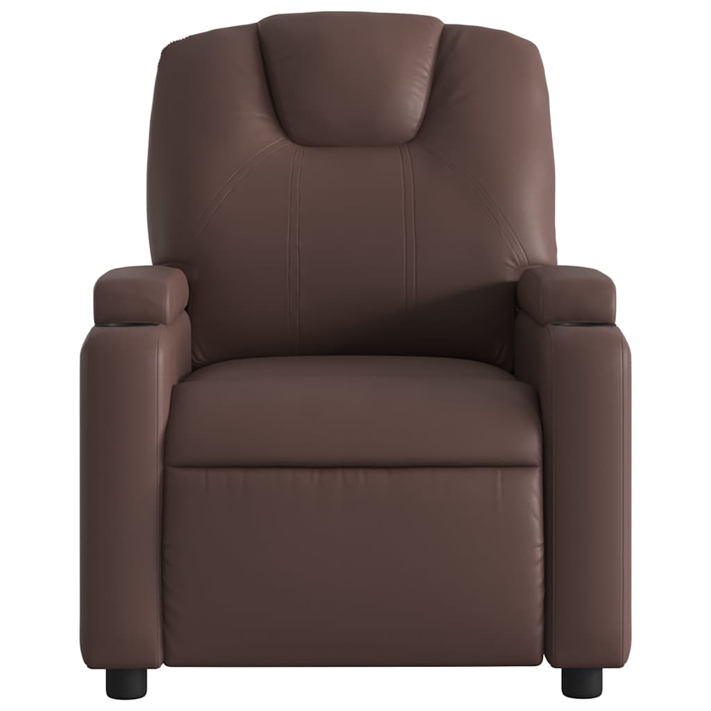 massagestol kunstlæder brun