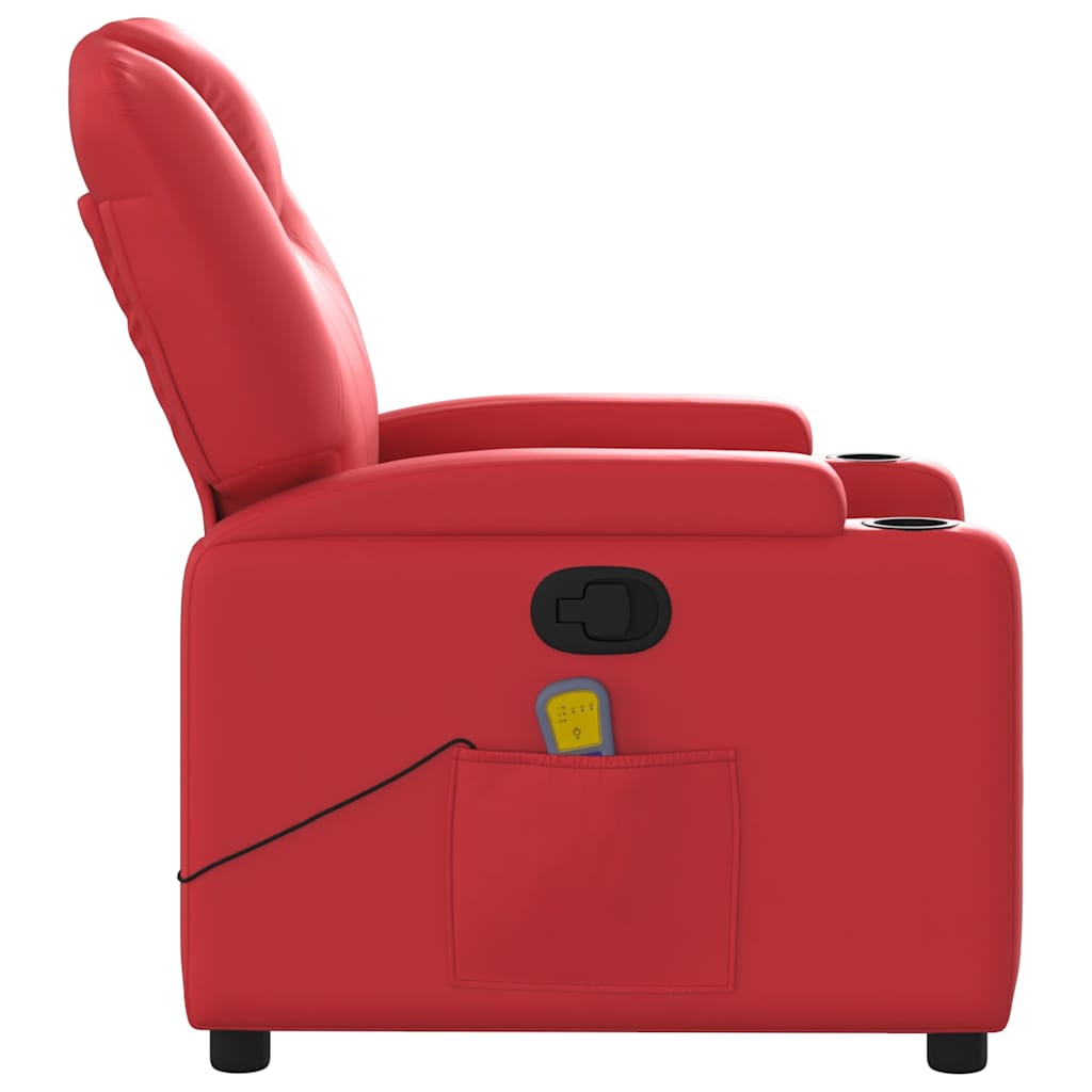 massagestol kunstlæder rød
