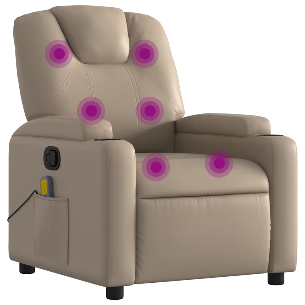 massagestol kunstlæder cappuccino