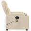 massagestol stof cremefarvet