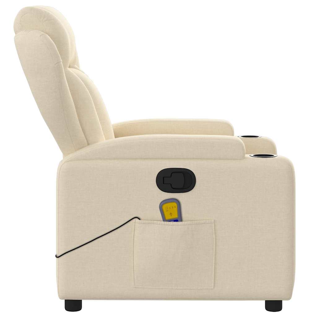 massagestol stof cremefarvet