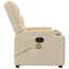 massagestol stof cremefarvet